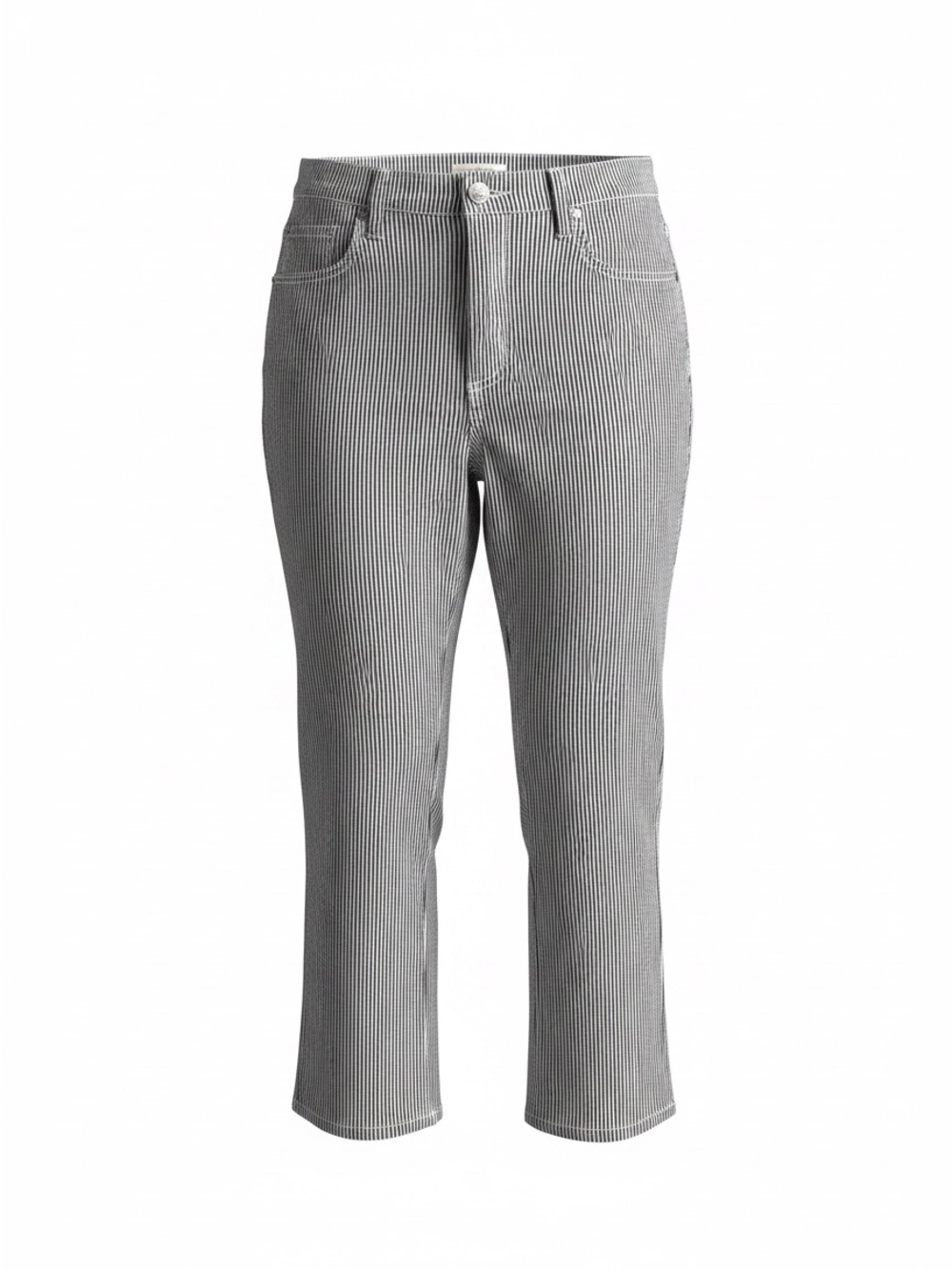 LOFT Black and White Pinstripe skinny ankle pants. Size 12.